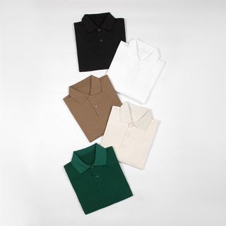 Áo Thun Trơn Polo trụ Cotton 100%, Áo Thun Polo, Áo Thun Cổ Bẻ, Áo Thun Nam Nữ, Áo Thun Couple Unisex Form Rộng Tay Lỡ Oversize