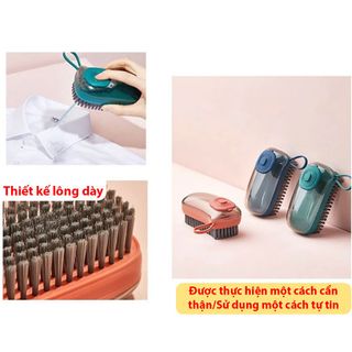BÀN CHẢI GIẶT ĐỒ CÓ NGĂN ĐỰNG XÀ PHÒNG TẨY RỬA VÀ NÚT NHẤN TIỆN LỢI, BÀN CHẢI ĐA NĂNG LD026