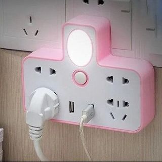 Ổ CẮM ĐIỆN THÔNG MINH 2 CỔNG USB KIÊM ĐÈN NGỦ LD008