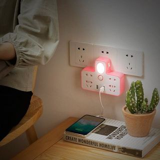 Ổ CẮM ĐIỆN THÔNG MINH 2 CỔNG USB KIÊM ĐÈN NGỦ LD008