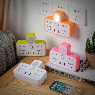 Ổ CẮM ĐIỆN THÔNG MINH 2 CỔNG USB KIÊM ĐÈN NGỦ LD008
