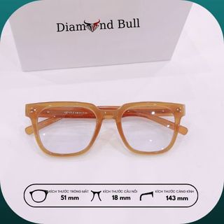 Gọng Kính Râm Mát Nam Nữ Thời Trang Diamond Bull Store Dáng Vuông Gọng Nhựa Mắt Râm Chống Tia UV N02