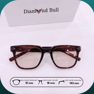 Gọng Kính Râm Mát Nam Nữ Thời Trang Diamond Bull Store Dáng Vuông Gọng Nhựa Mắt Râm Chống Tia UV N-02