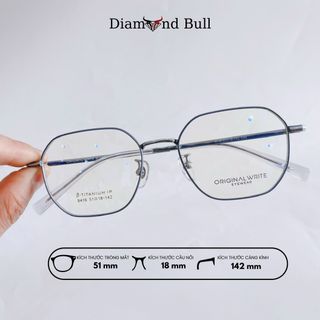 Mắt Kính Thời Trang Nam Nữ Diamond Bull Store Gọng Kính Kim Loại Titanium KL- 8416 giá sỉ - giá bán buôn