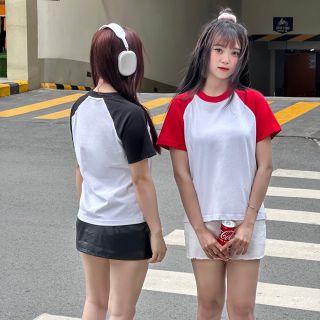 Áo Thun Trơn Cotton Babytee Raglan 100%, Áo Thun Cổ Tròn, Áo Thun Tay Ngắn, Áo Thun Nam Nữ