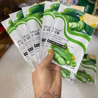 Set 10 miếng Mặt nạ dưa chuột làm sạch da , cấp , giữ ẩm , tái tạo da dịu nhẹ , phù hợp với mọi loại da