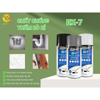 Chống thấm Otech, bảo vệ vết nứt mái nhà, sàn nhà vệ sinh, máng xối, mái tôn BX-7 Waterproof & Leak Spray
