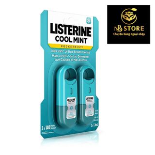Combo 2 Chai Xịt Thơm Miệng Diệt Khuẩn Tối Đa LISTERINE (USA)