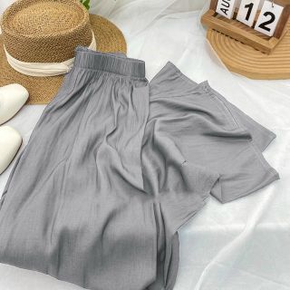 Quần ống rộng suông cạp cao vải thun gân dày dặn nhẹ nhàng thoáng mát form đẹp tôn dáng hot hit mẫu mới bán chạy sll