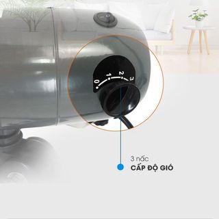 Quạt sàn công nghiệp Sowun 130W chân xe đẩy, mô tơ đồng, cánh nhôm, 3 cấp gió, trục vòng bi SW825