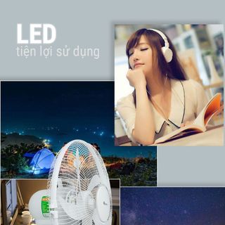 Quạt sạc Sowun 18W chạy liên tục 6-12 tiếng SW807