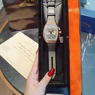 ĐỒNG HỒ NAM TRUNG CẤP FRANK MULER DÂY CAO SU BỌC DA NIỀNG TRƠN