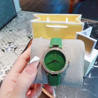 ĐỒNG HỒ NỮ CAO CẤP M KORS DÂY DA XANH LÁ FULL NỔI BẬT