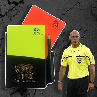 Bộ thẻ trọng tài bóng đá, thẻ đỏ vàng kèm bút và sổ tay bọc da, thẻ trọng tài Fifa giá sỉ