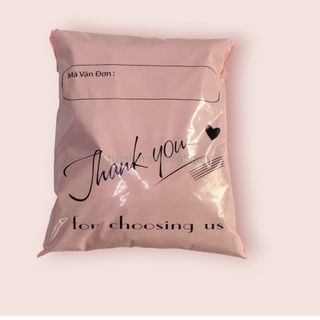 (1 Kg)Túi gói hàng niêm phong in sẵn chữ thank you loại dày đủ màu đủ size (MSP03) - 5 giây