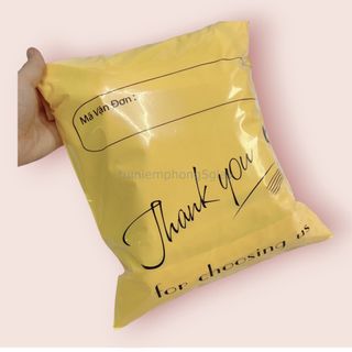 (1 Kg)Túi gói hàng niêm phong in sẵn chữ thank you loại dày đủ màu đủ size (MSP03) - 5 giây