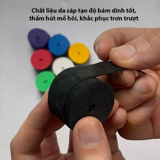 Cuốn cán vợt cầu lông, chất liệu da sáp cao cấp, chống trơn trượt đa năng, dây cuốn cán vợt cầu lông, tennis