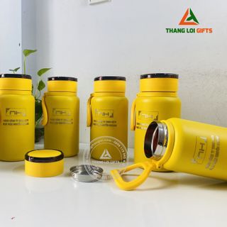 Bình giữ nhiệt có quai xách dung tích 1000ml , inox 304 in ấn logo làm quà tặng nhân viên