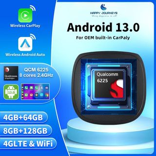 [GT7] Android box cho ô tô, chip Qualcomm 6225 8 nhân, bộ nhớ 8GB+128GB/4GB+64GB