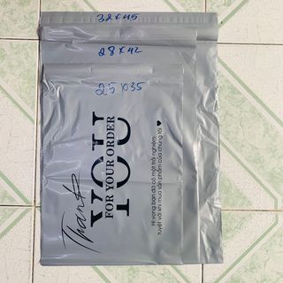 (1 Kg)Túi gói hàng niêm phong in sẵn chữ thank you loại dày đủ màu đủ size (MSP01) - 5 giây