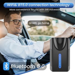 [GT1] Bộ chuyển đổi kết nối Apple Carplay/Android auto CÓ DÂY thành KHÔNG DÂY 4 trong 1
