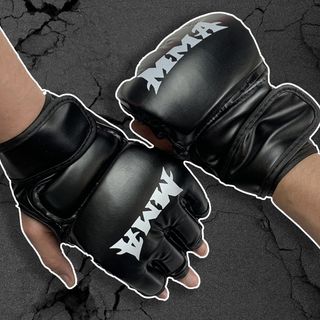Găng tay đấm bốc MMA, chất liệu da PU chống mòn, lớp lót EVA cực êm, găng xỏ ngón võ thuật, UFC giá sỉ