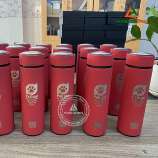 Bình giữ nhiệt Inox Màu đỏ Khắc logo  & In ấn theo yêu cầu Hồ Chí Minh