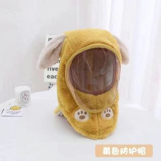 Mũ Lông Cừu Mềm Mịn Trùm Đầu Kèm Kính Chắn Gió Chống Bụi Cho Bé