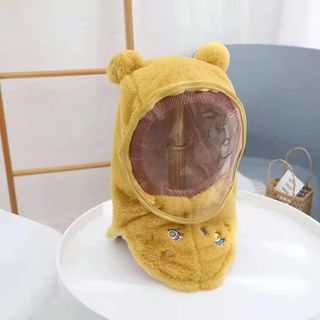 Mũ Lông Cừu Mềm Mịn Trùm Đầu Kèm Kính Chắn Gió Chống Bụi Cho Bé