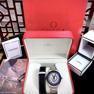 SET OMGAAE AQUA TERRA CHRONOMETER SUMMER BLUE - automatic