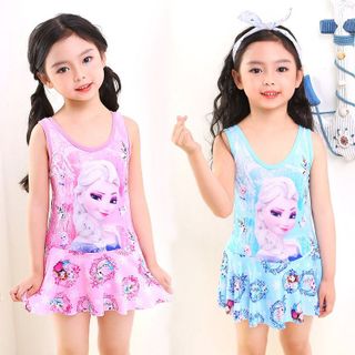 Bộ Đồ Bơi Áo Tắm Bikini Hình Elsa Dễ Thương Cho Bé Gái 2 3 4 5 6 7 8 Tuổi