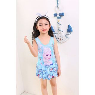 Bộ Đồ Bơi Áo Tắm Bikini Hình Elsa Dễ Thương Cho Bé Gái 2 3 4 5 6 7 8 Tuổi