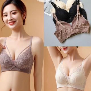 Áo Lót Ren Nâng Ngực Không Gọng Siêu Ôm Nâng Đẩy Tạo Khe Cao Cấp 2235