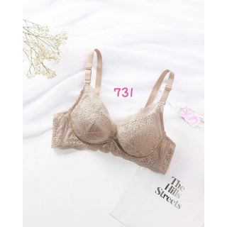 Áo lót nữ ngực không gọng Sisterhood phối ren tạo khe nâng ngực siêu mềm siêu êm hàng cao cấp 731