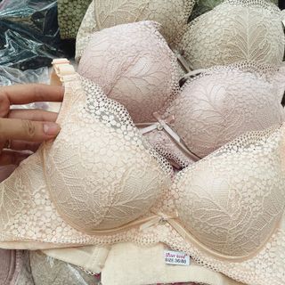 Áo lót nữ ngực không gọng Sisterhood phối ren tạo khe nâng ngực siêu mềm siêu êm hàng cao cấp 731
