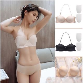Áo Ngực Dán Không Dây Hở Lưng Silicon Tàng Hình Có Gọng Tạo Khe - Áo Lót Chống Tụt Cúp Ngang D018