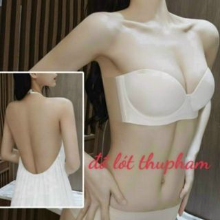 Áo Ngực Dán Không Dây Hở Lưng Silicon Tàng Hình Có Gọng Tạo Khe - Áo Lót Chống Tụt Cúp Ngang D018