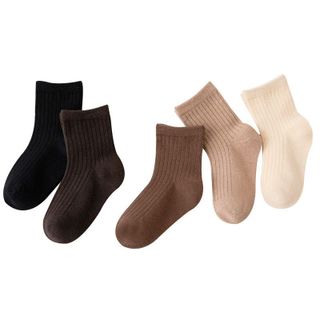 Tất vớ trẻ em Hàn Quốc cổ cao len tăm màu trơn cho bé trai bé gái từ 0 1 2 3 4 5 6 7 8 9 10 11 12 tuổi