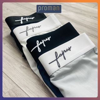 Hộp 5 chiếc quần lót, quần sịp nam đùi tam giác cạp in chữ ký chất liệu cotton xuất Mỹ