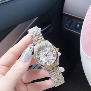 ĐỒNG HỒ NỮ THỜI TRANG RÔ LE DÂY ĐÍNH FULL HỘT NHIỀU MÀU
