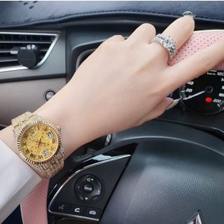 ĐỒNG HỒ NỮ THỜI TRANG RÔ LE DÂY ĐÍNH FULL HỘT NHIỀU MÀU