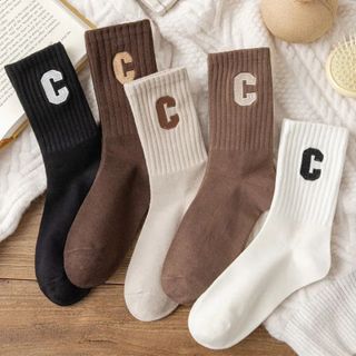 Tất Vớ Chữ C Cao Cổ Tông Nâu Siêu Hot Phong Cách Hàn Quốc