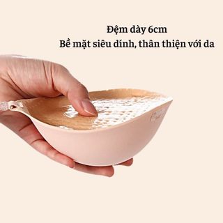 Tặng kèm dây trong - Áo dán nâng ngực đệm dày 6cm, áo cài trước tạo khe siêu nâng p41