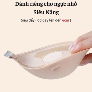 Tặng kèm dây trong - Áo dán nâng ngực đệm dày 6cm, áo cài trước tạo khe siêu nâng p41