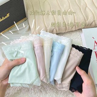Quần lót nữ su lụa lạnh siêu mỏng viền ren hoa thoáng mát, gợi cảm