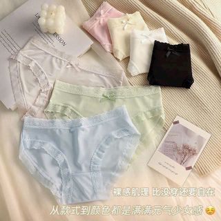 Quần lót nữ su lụa lạnh siêu mỏng viền ren hoa thoáng mát, gợi cảm