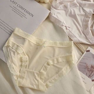 Quần lót nữ su lụa lạnh siêu mỏng viền ren hoa thoáng mát, gợi cảm