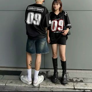 Áo thun unisex nam nữ số 09 chất mè thái bóng hot trend freesize dưới 70kg