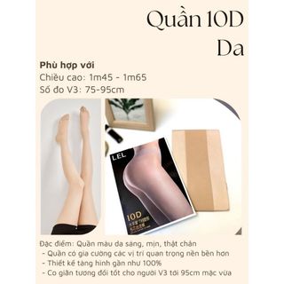 Quần tất giấy nữ tàng hình 10D LEL siêu mỏng siêu dai trong suốt che khuyết điểm chân
