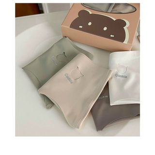 Sét 4 Quần Lót Su Full Hộp Gấu Cookie Cao Cấp, Quần Lót Su Kháng Khuẩn Nâng Mông Không Viền Quyến Rũ Avalingerie